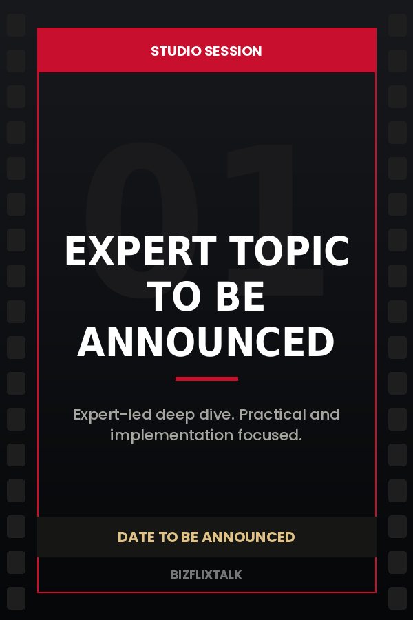 Upcoming BizFlixTalk Studio session — placeholder poster
