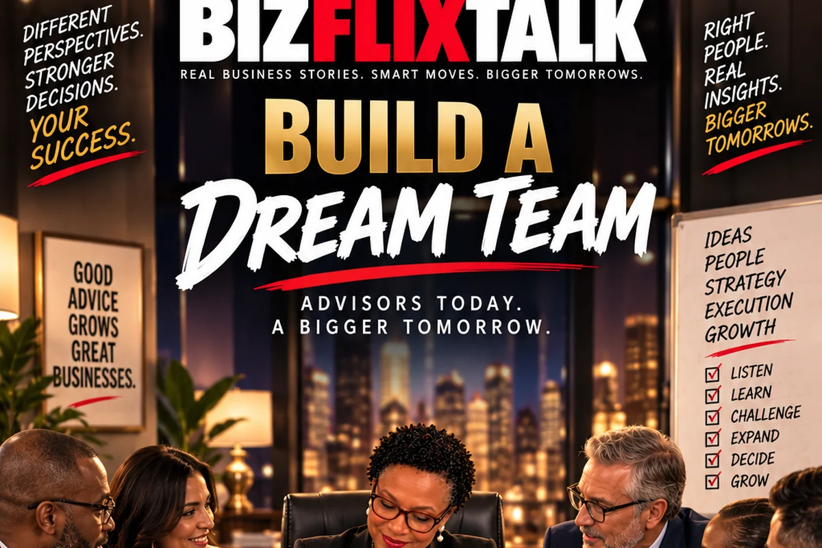 BizFlixTalk cover: Build a dream team - advisors today, a bigger tomorrow